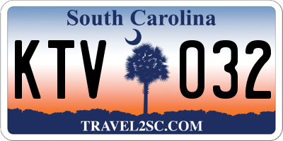SC license plate KTV032