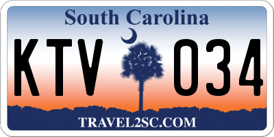 SC license plate KTV034