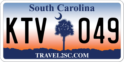 SC license plate KTV049