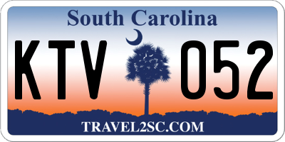 SC license plate KTV052