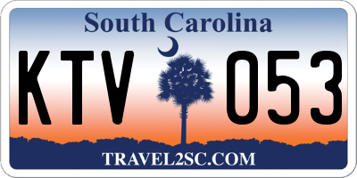 SC license plate KTV053