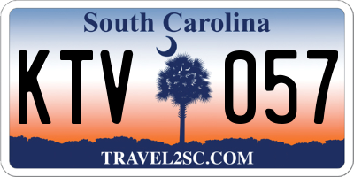 SC license plate KTV057