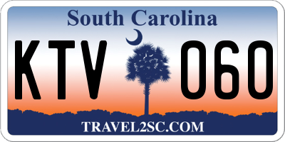 SC license plate KTV060