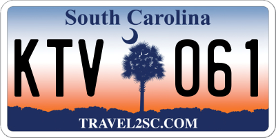 SC license plate KTV061