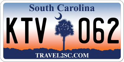 SC license plate KTV062