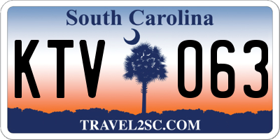 SC license plate KTV063