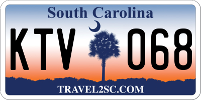 SC license plate KTV068