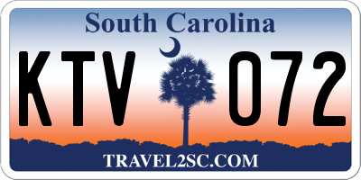 SC license plate KTV072