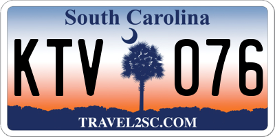 SC license plate KTV076