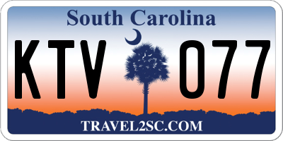 SC license plate KTV077