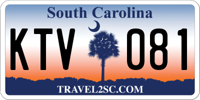 SC license plate KTV081