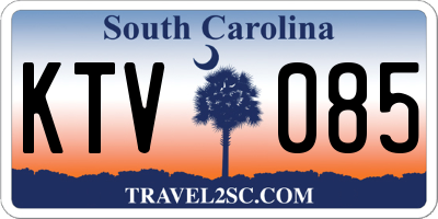 SC license plate KTV085
