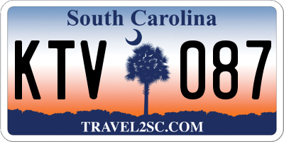 SC license plate KTV087