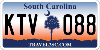 SC license plate KTV088