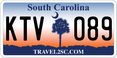 SC license plate KTV089