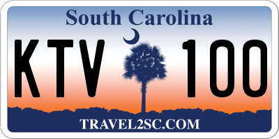 SC license plate KTV100