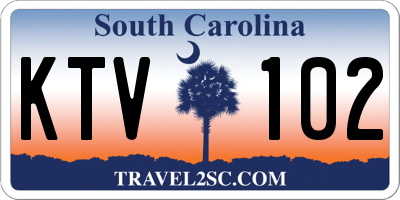 SC license plate KTV102
