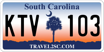SC license plate KTV103