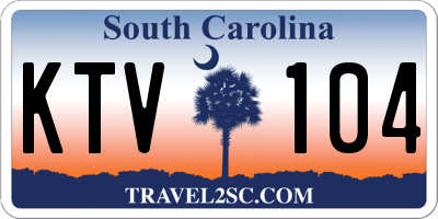 SC license plate KTV104