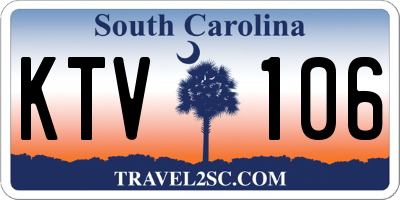 SC license plate KTV106