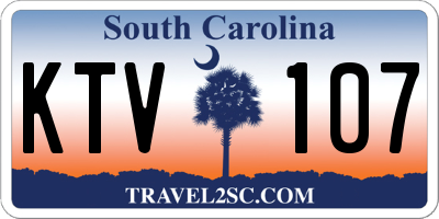 SC license plate KTV107