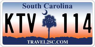 SC license plate KTV114