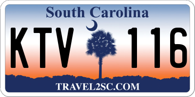 SC license plate KTV116