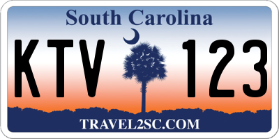 SC license plate KTV123