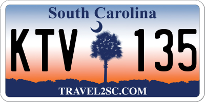 SC license plate KTV135