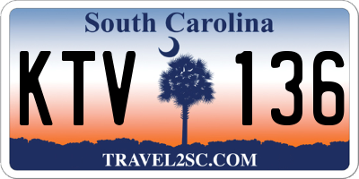 SC license plate KTV136