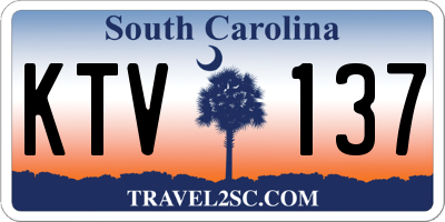 SC license plate KTV137
