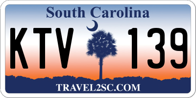 SC license plate KTV139