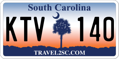 SC license plate KTV140