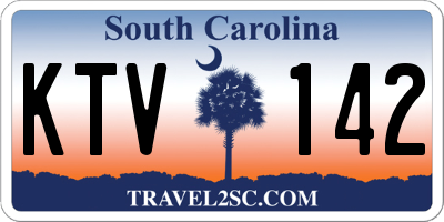 SC license plate KTV142