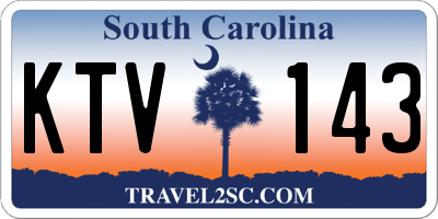 SC license plate KTV143