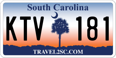 SC license plate KTV181
