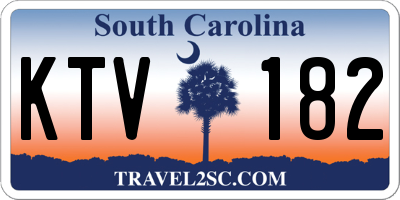 SC license plate KTV182