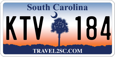 SC license plate KTV184