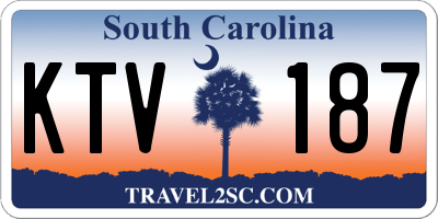 SC license plate KTV187