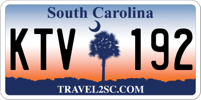 SC license plate KTV192