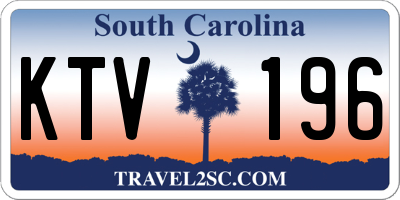 SC license plate KTV196