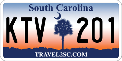 SC license plate KTV201