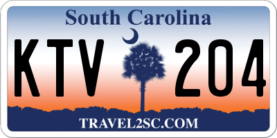 SC license plate KTV204