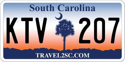 SC license plate KTV207