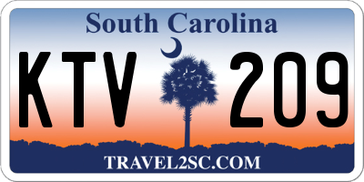 SC license plate KTV209
