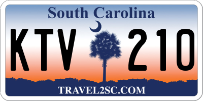 SC license plate KTV210