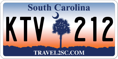 SC license plate KTV212