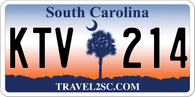 SC license plate KTV214