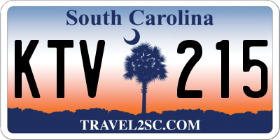 SC license plate KTV215