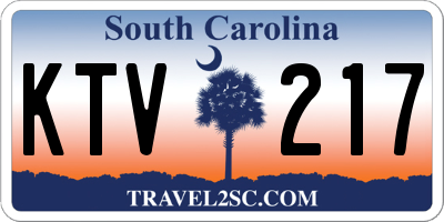 SC license plate KTV217